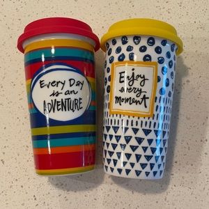 Pier 1 Imports set of 12 oz. ceramic travel mugs
